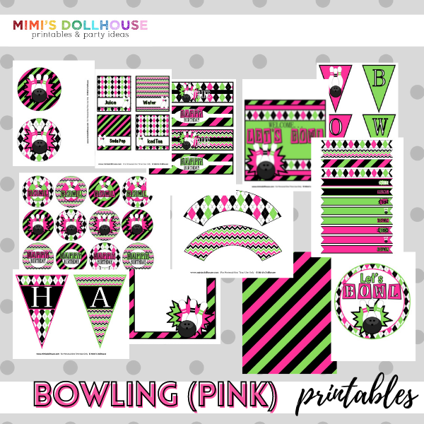 Bowling Party Printable Collection – MD Printables