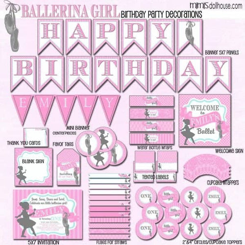 Ballerina Party Printable Collection