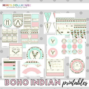 Boho Chic Party Printable Collection