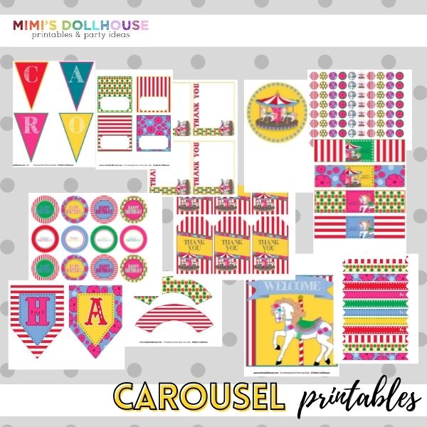 Carousel Party Printable Collection – MD Printables