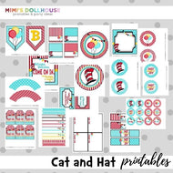 Cat/Hat inspired Party Printable Collection