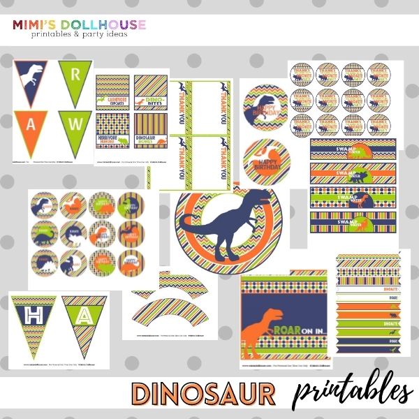 dinosaur-party-printable-collection-md-printables for Free Dinosaur Printables For Party Dinosaur Party Printable Collection – MD Printables for Free Dinosaur Printables For Party