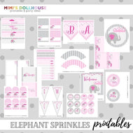Elephant Sprinkle Baby Shower Printable Collection