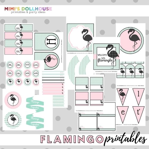 Flamingo Party Printable Collection