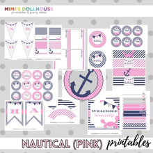 Load image into Gallery viewer, Nautical Party Printable Collection