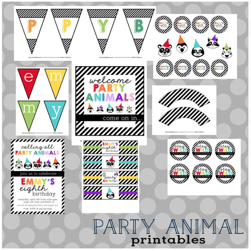 Party Animal Party Printable Collection