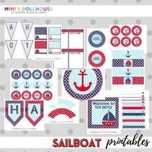 Load image into Gallery viewer, Nautical Party Printable Collection