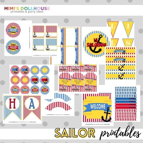 Sailor Party Printable Collection