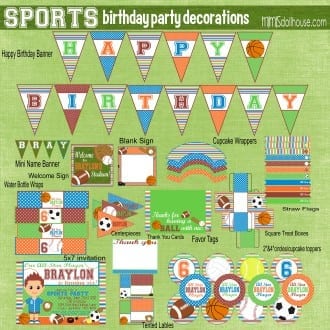 Sports Party Printable Collection