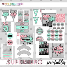 Load image into Gallery viewer, Superhero Party Printable Collection