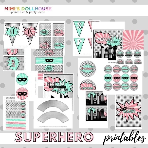 Superhero Party Printable Collection