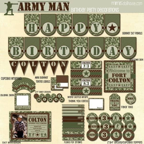 Army Party Printable Collection