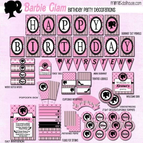 Fashion Doll Party Printable Collection