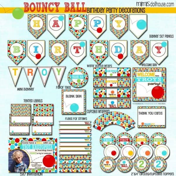 Bouncy Ball Party Printable Collection