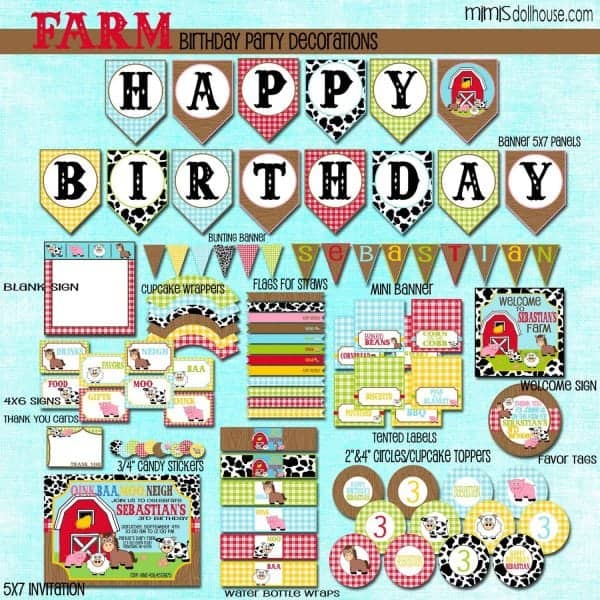 Farm Party Printable Collection