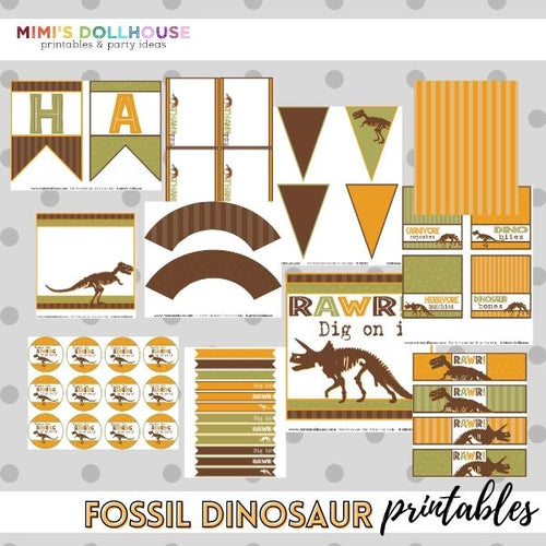 Fossil Party Printable Collection