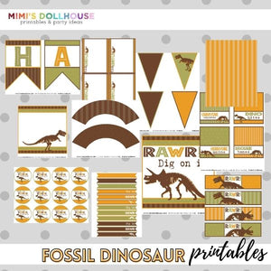 Fossil Party Printable Collection