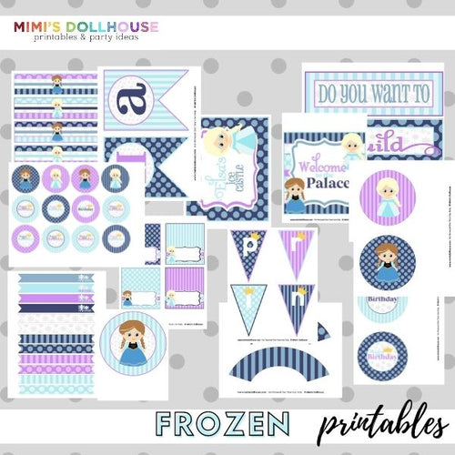 Frozen Inspired Princess Party Printable Collection