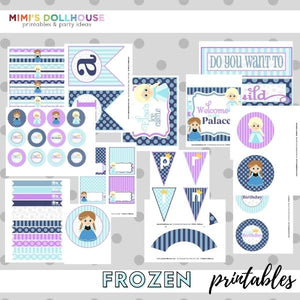 Frozen Inspired Princess Party Printable Collection