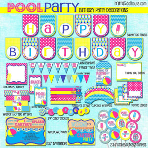 Pool Party Printable Collection