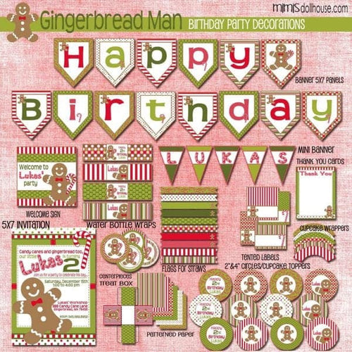 Gingerbread Party Printable Collection