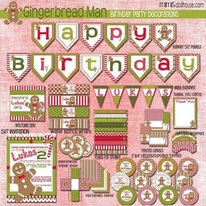 Gingerbread Party Printable Collection