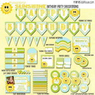 Happy Sunshine Party Printable Collection