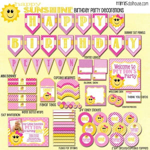Happy Sunshine Party Printable Collection