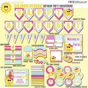 Happy Sunshine Party Printable Collection