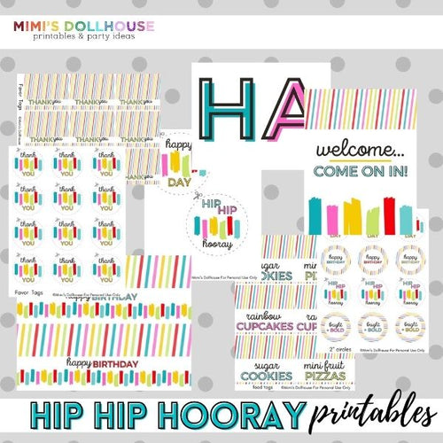 Hip Hip Hooray Party Printable Collection