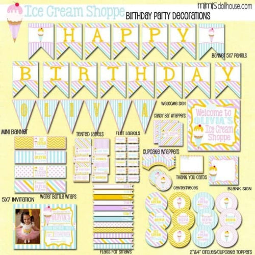 Ice Cream Party Printable Collection