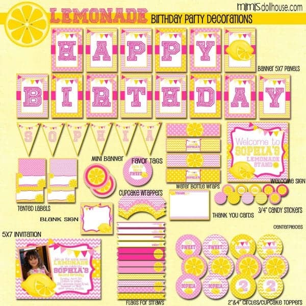 Lemonade Party Printable Collection