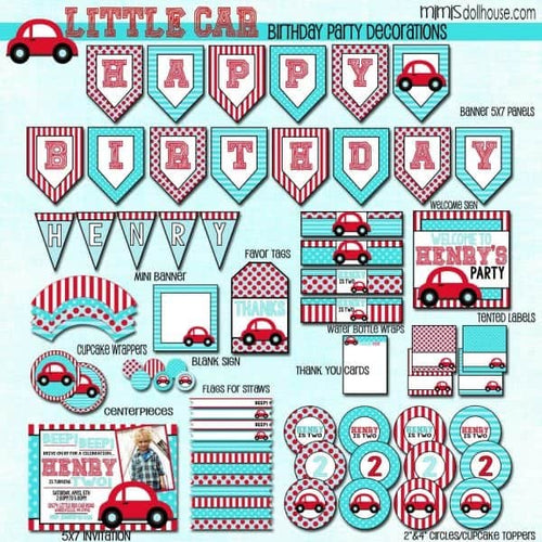 Car Party Printable Collection