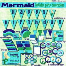 Load image into Gallery viewer, Mermaid Party Printable Collection