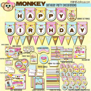 Monkey Party Printable Collection
