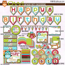 Load image into Gallery viewer, Owl Party Printable Collection