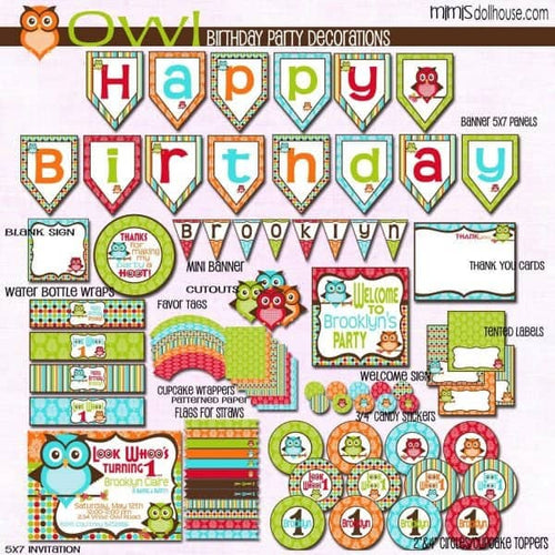 Owl Party Printable Collection
