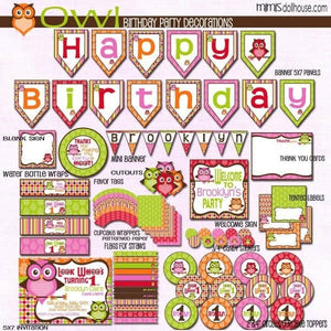 Owl Party Printable Collection
