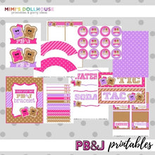 Load image into Gallery viewer, PB&amp;J Party Printable Collection