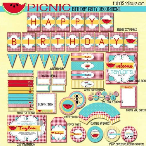 Picnic Party Printable Collection