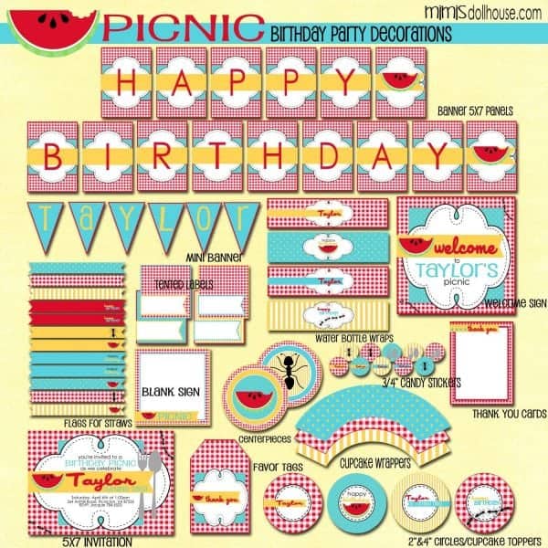 Picnic Party Printable Collection