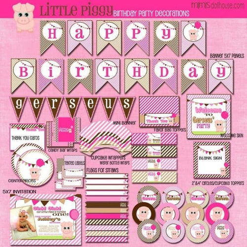 Pig Party Printable Collection