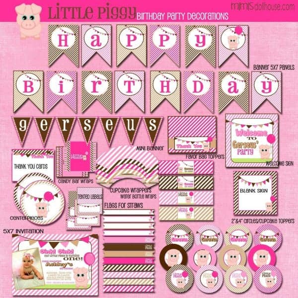 Pig Party Printable Collection
