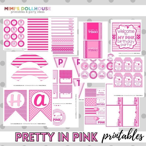 Pink Party Printable Collection