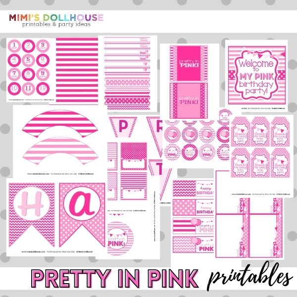Pink Party Printable Collection