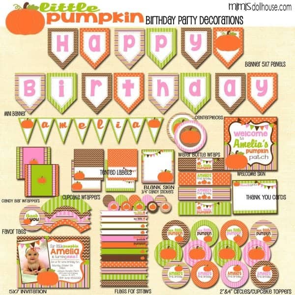 Pumpkin Party Printable Collection