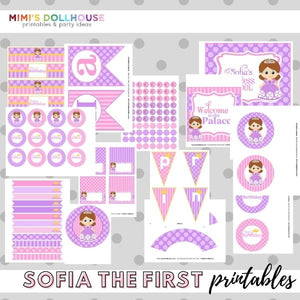 Sofia the First inspired Princess Party Printable Collection