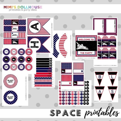 Rocket Party Printable Collection