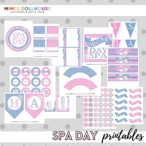 Spa Party Printable Collection