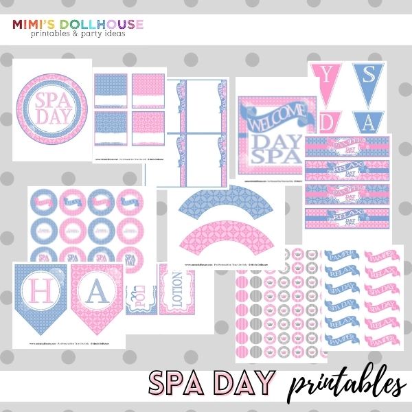 Spa Party Printable Collection